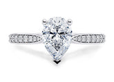 Angelina - Pear - Labgrown Diamond, Diamond Band Engagement Ring