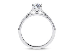 Bella - Oval - Labgrown Diamond, Diamond Band Engagement Ring