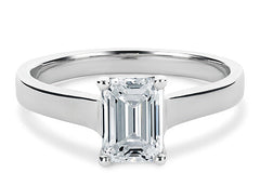 Bianca - Emerald - Natural Diamond Solitaire Engagement Ring