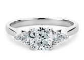 Rosina - Cushion - Labgrown Diamond Trilogy Engagement Ring