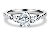 Rosina - Oval - Labgrown Diamond Trilogy Engagement Ring