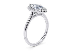 Daniella - Marquise - Natural Diamond Halo Engagement Ring