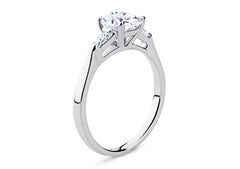Maria - Cushion - Natural Diamond Trilogy Engagement Ring
