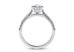 Bella - Pear - Labgrown Diamond, Diamond Band Engagement Ring