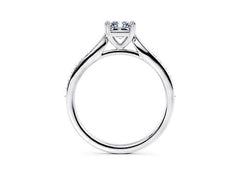 Angelina - Radiant - Natural Diamond, Diamond Band Engagement Ring