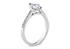 Mia - Marquise - Natural Diamond, Diamond Band Engagement Ring