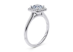 Daniella - Asscher - Natural Diamond Halo Engagement Ring