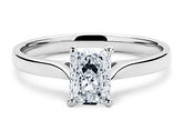Isabella - Radiant - Natural Diamond Solitaire Engagement Ring