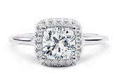 Daniella - Cushion - Natural Diamond Halo Engagement Ring