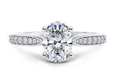 Angelina - Oval - Labgrown Diamond, Diamond Band Engagement Ring