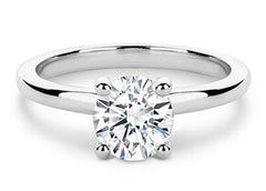 Gabriella - Round - Natural Diamond Solitaire Engagement Ring