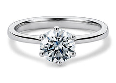 Elisa - Round - Natural Diamond Solitaire Engagement Ring