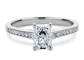 Mia - Radiant - Labgrown Diamond, Diamond Band Engagement Ring