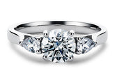 Rosina - Round - Natural Diamond Trilogy Engagement Ring