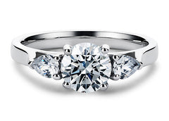 Rosina - Round - Natural Diamond Trilogy Engagement Ring