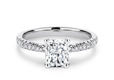 Bella - Radiant - Labgrown Diamond, Diamond Band Engagement Ring