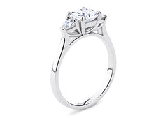 Rosina - Cushion - Labgrown Diamond Trilogy Engagement Ring
