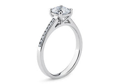 Mia - Cushion - Labgrown Diamond, Diamond Band Engagement Ring