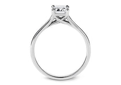 Bianca - Emerald - Natural Diamond Solitaire Engagement Ring