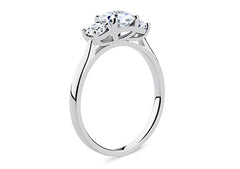 Angela - Asscher - Labgrown Diamond Trilogy Engagement Ring