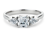 Rosina - Asscher - Labgrown Diamond Trilogy Engagement Ring