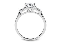 Maria - Asscher - Labgrown Diamond Trilogy Engagement Ring
