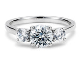 Angela - Round - Labgrown Diamond Trilogy Engagement Ring