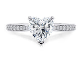 Angelina - Heart - Natural Diamond, Diamond Band Engagement Ring