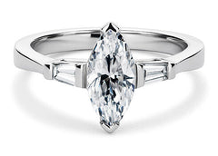 Maria - Marquise - Labgrown Diamond Trilogy Engagement Ring