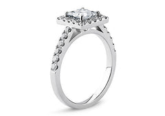 Jianna - Princess - Labgrown Diamond Halo Engagement Ring