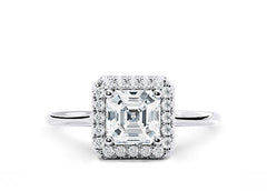 Daniella - Asscher - Labgrown Diamond Halo Engagement Ring