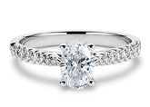 Bella - Oval - Labgrown Diamond, Diamond Band Engagement Ring
