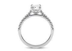 Bella - Radiant - Labgrown Diamond, Diamond Band Engagement Ring