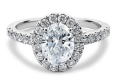 Jianna - Oval - Natural Diamond Halo Engagement Ring