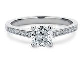 Mia - Cushion - Labgrown Diamond, Diamond Band Engagement Ring