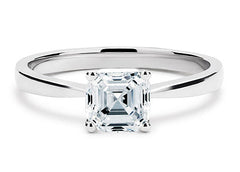 Lucia - Asscher - Natural Diamond Solitaire Engagement Ring