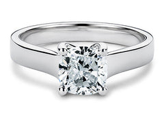 Bianca - Cushion - Natural Diamond Solitaire Engagement Ring
