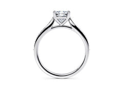 Angelina - Cushion - Natural Diamond, Diamond Band Engagement Ring