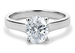 Bianca - Oval - Natural Diamond Solitaire Engagement Ring