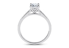 Mia - Asscher - Natural Diamond, Diamond Band Engagement Ring