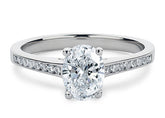 Mia - Oval - Labgrown Diamond, Diamond Band Engagement Ring