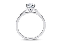 Mia - Round - Labgrown Diamond, Diamond Band Engagement Ring
