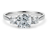 Angela - Cushion - Labgrown Diamond Trilogy Engagement Ring