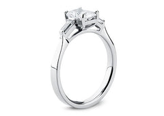 Maria - Radiant - Labgrown Diamond Trilogy Engagement Ring