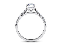 Bella - Asscher - Labgrown Diamond, Diamond Band Engagement Ring