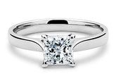 Isabella - Princess - Natural Diamond Solitaire Engagement Ring