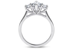 Angela - Marquise - Labgrown Diamond Trilogy Engagement Ring