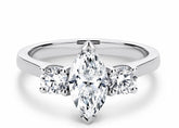 Angela - Marquise - Labgrown Diamond Trilogy Engagement Ring