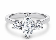 Angela - Marquise - Labgrown Diamond Trilogy Engagement Ring