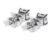 Asscher Diamond Stud Earrings in Platinum